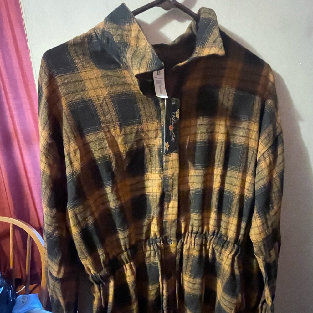 Brand new with tags flannel, long sleeve dress
